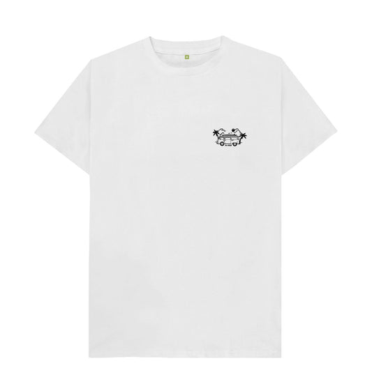 White Front Facing Van fitted tee