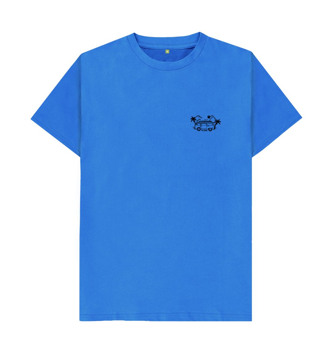 Bright Blue Front Facing Van fitted tee